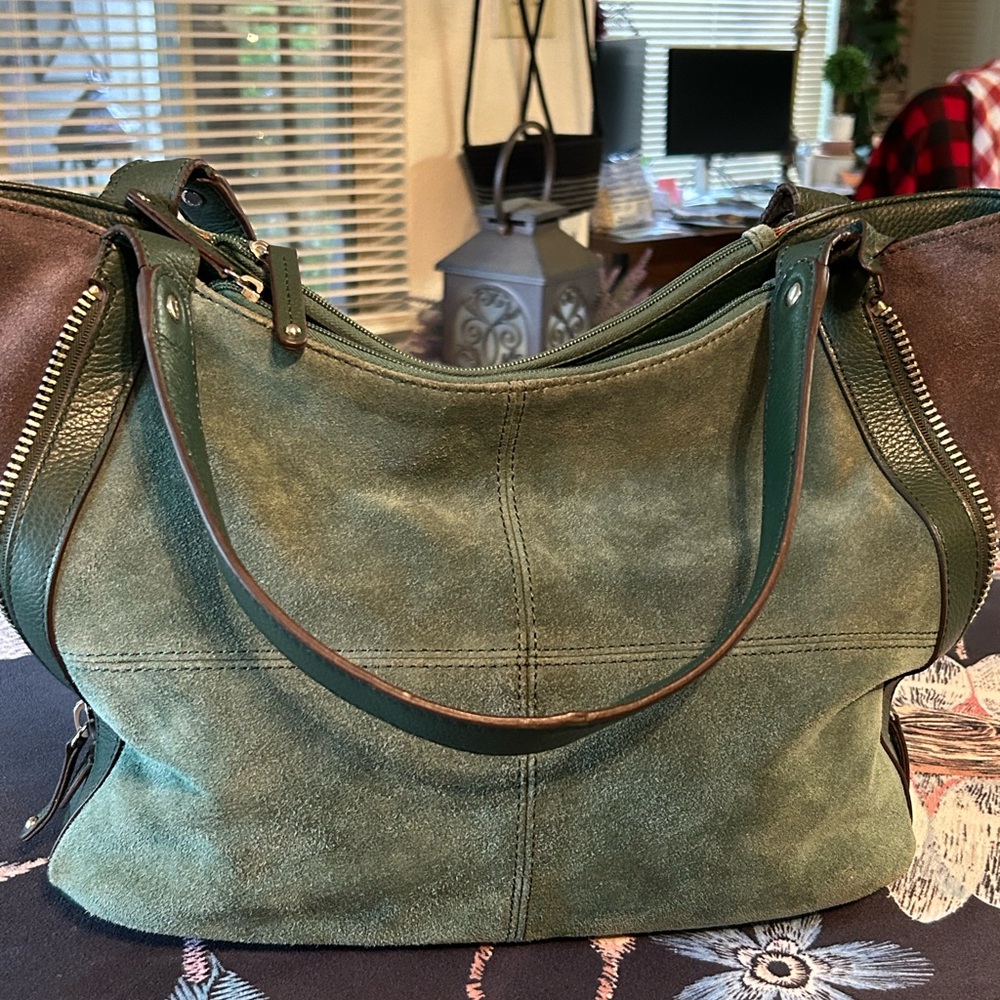 Tignanello Green Suede Women's Purse